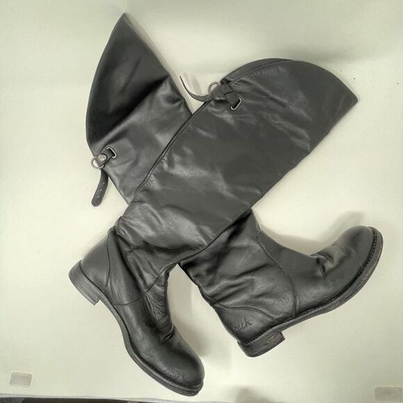 Coach Women's Cheyenne Knee High Tall Riding Boots Black Leather Size 6.5B - Picture 1 of 11